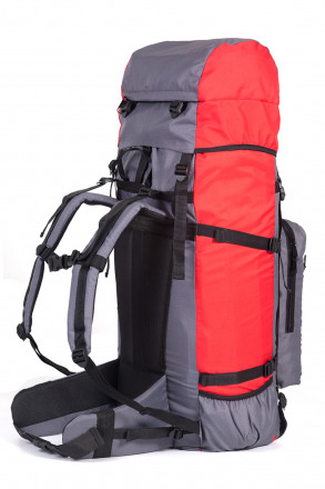 Рюкзак туристический Оптимал 2, серо-красный, 80 л, ТАЙФ